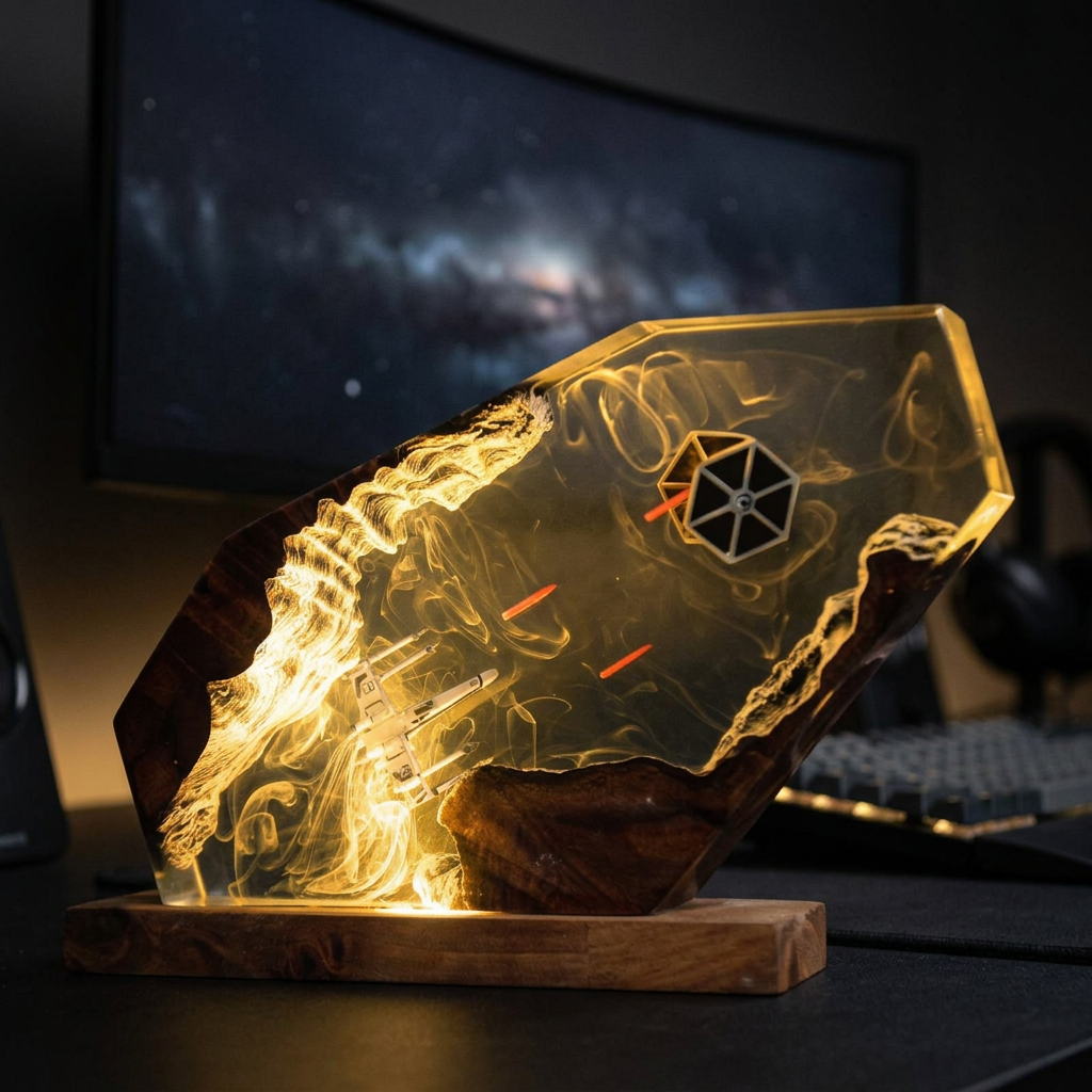 Lampe Chasseurs Spatiaux en Duel
