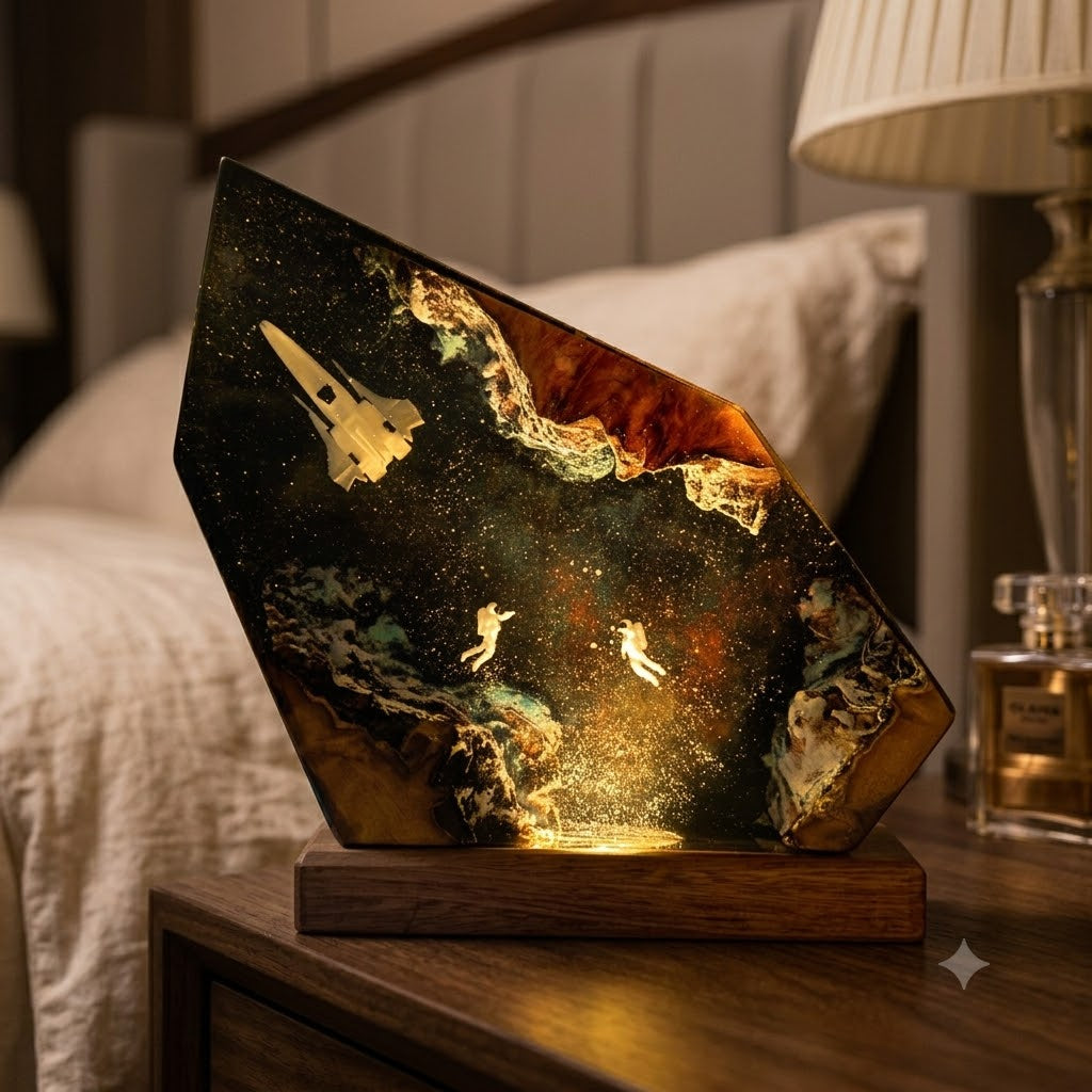 Lampe Astronautes en Chute Libre
