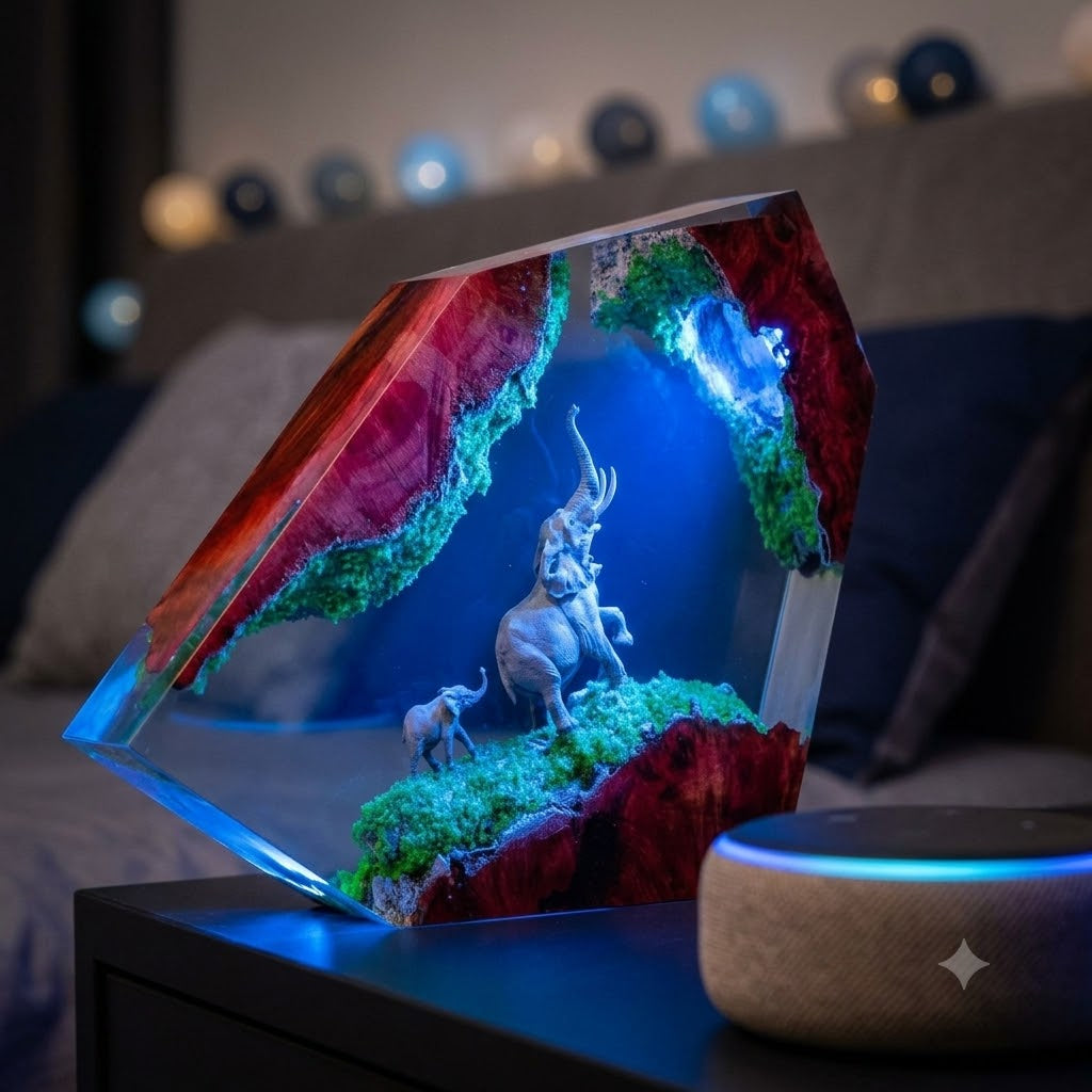 Lampe Éléphants Mère et Petit Image secondaire du produit