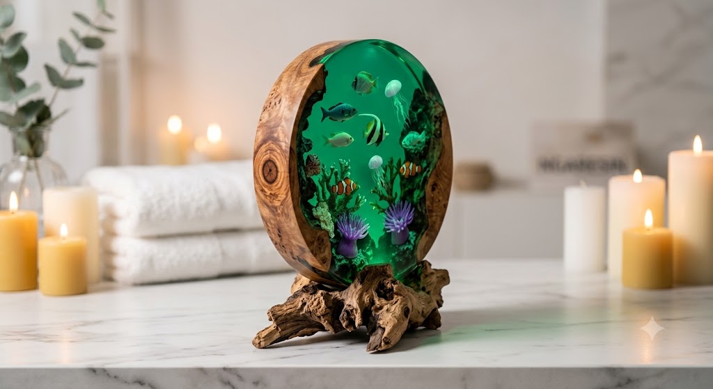 Lampe Méduses et Poissons Clowns Image secondaire du produit