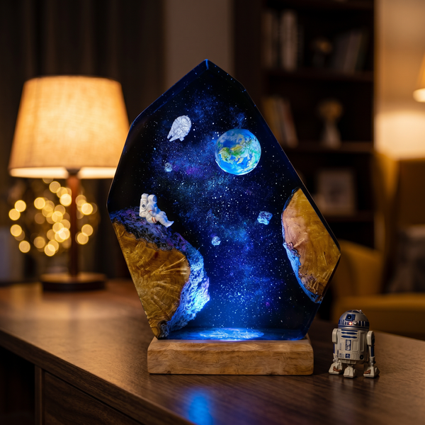 Lampe Astronaute et Vaisseau Spatial
