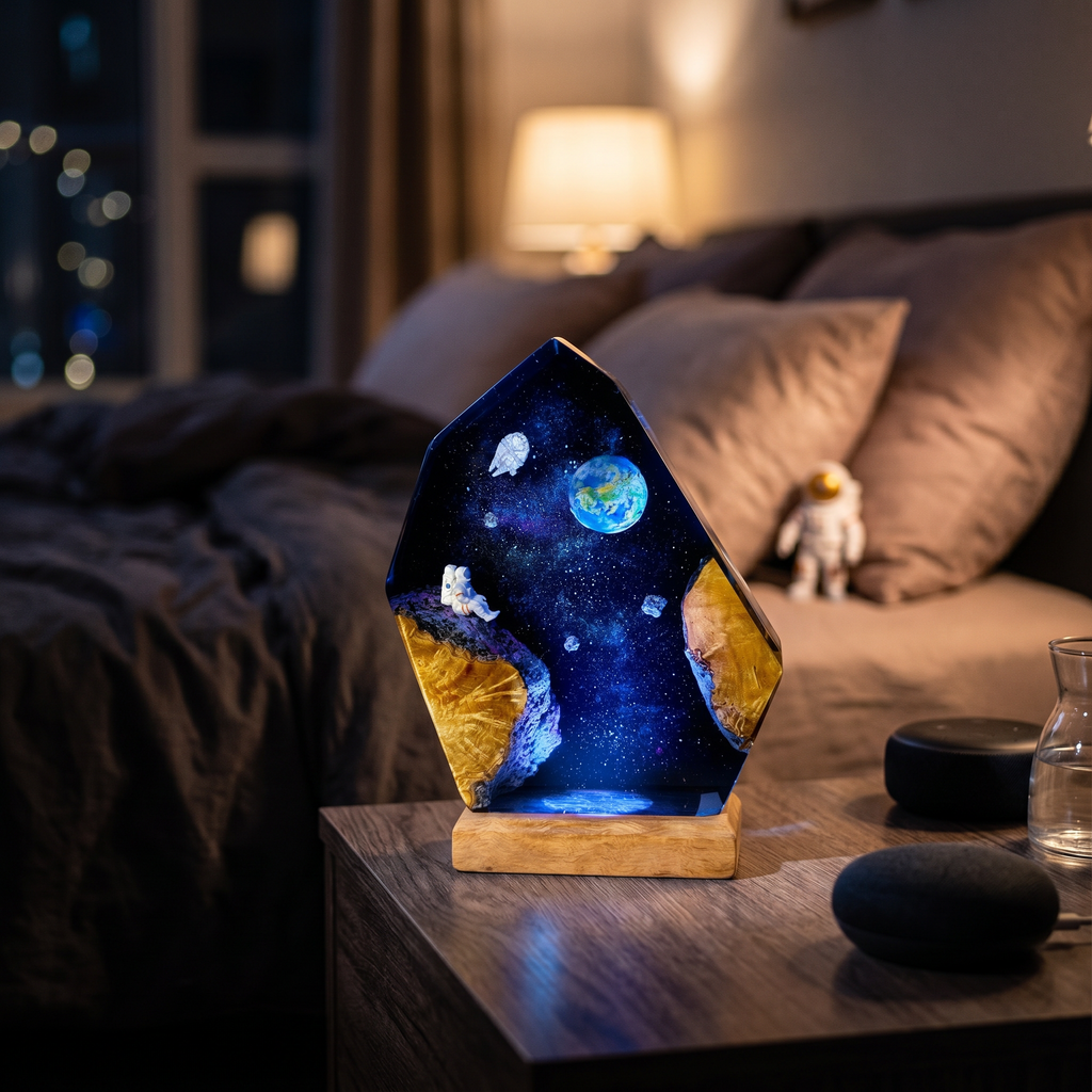 Lampe Astronaute et Vaisseau Spatial