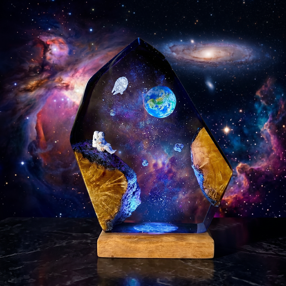 Lampe Astronaute et Vaisseau Spatial