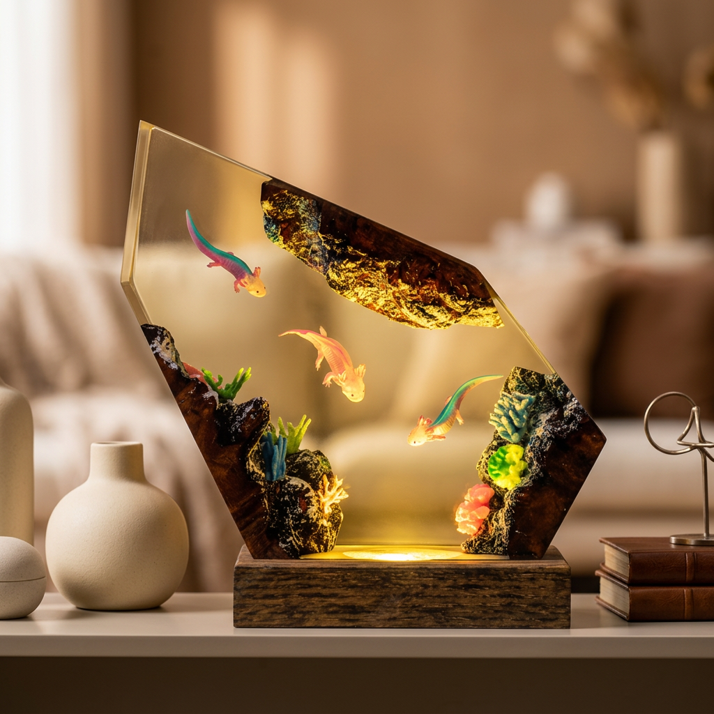Lampe Trois Axolotls