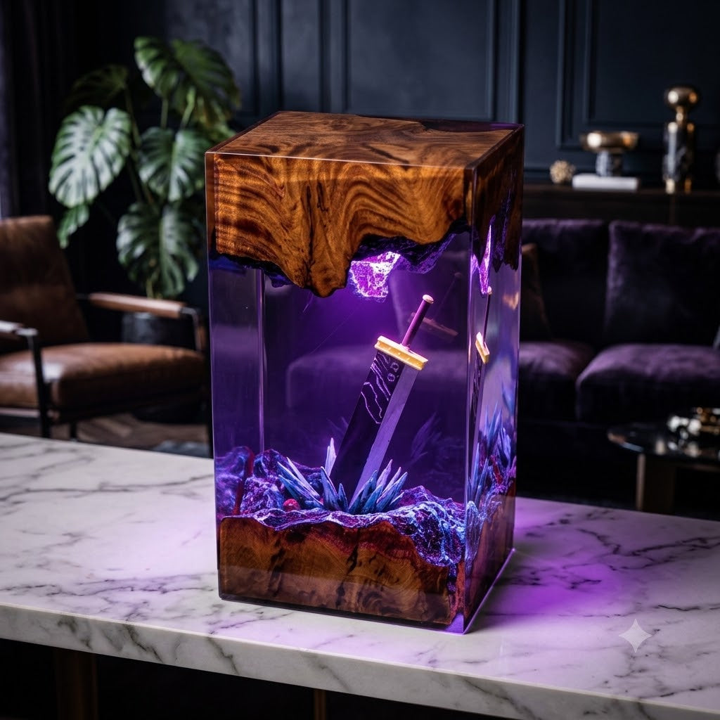 Lampe Épée Dorée Buster Sword