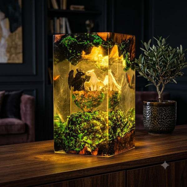 Lampe Dragons Furie Eclair et Furie Nocturne