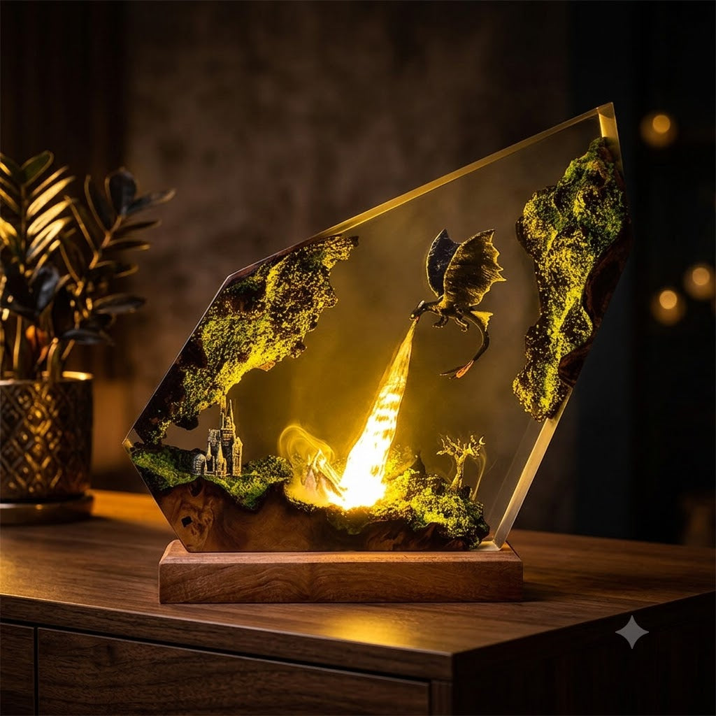 Lampe Dragon Noir Fury Nocturne