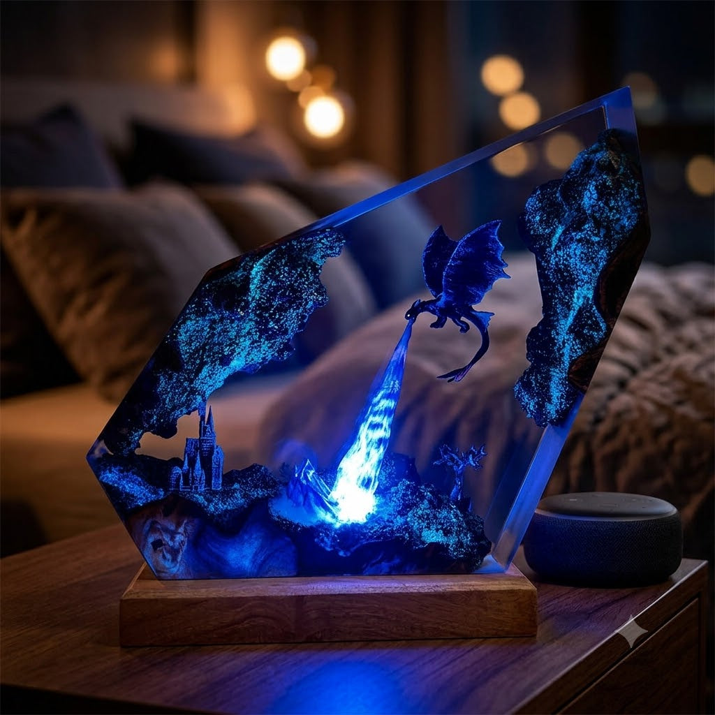 Lampe Dragon Noir Fury Nocturne Image secondaire du produit