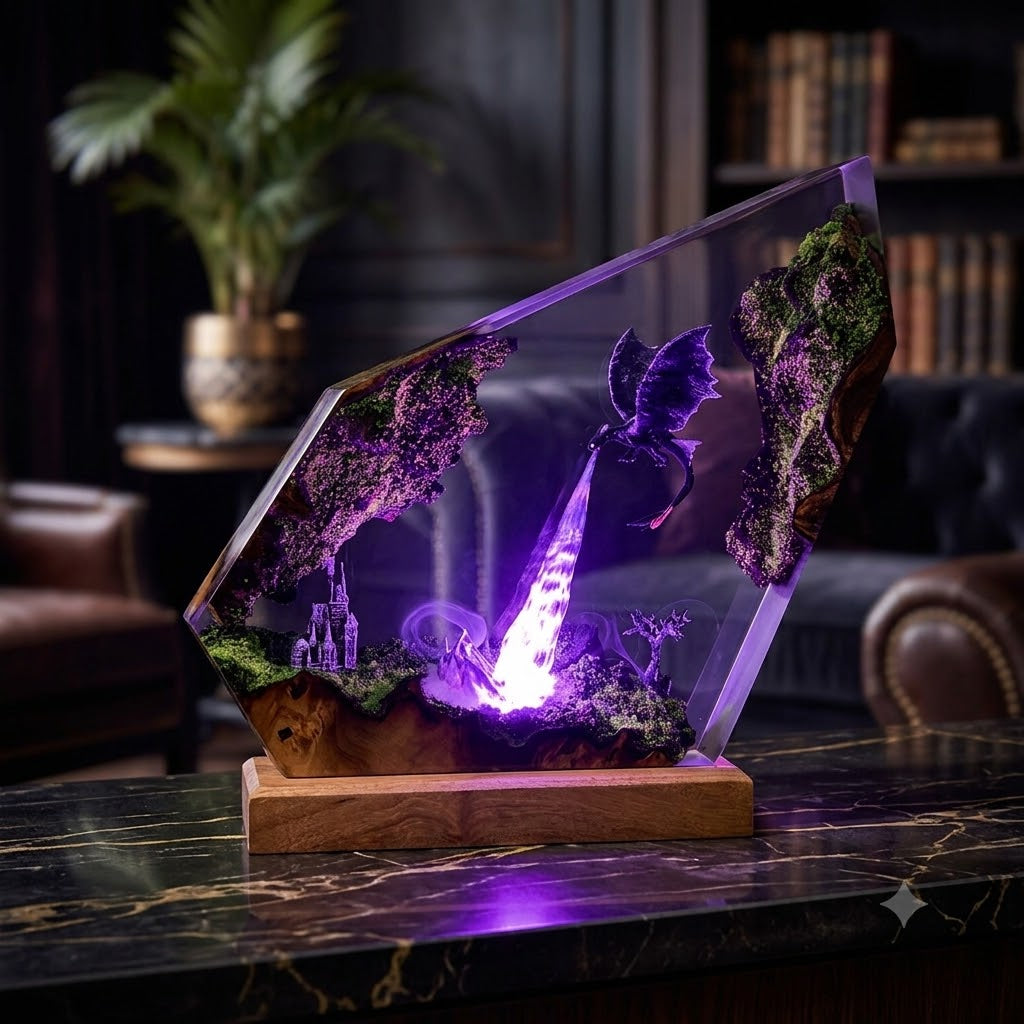 Lampe Dragon Noir Fury Nocturne