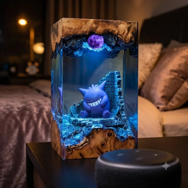 Lampe Fantôme Violet Souriant