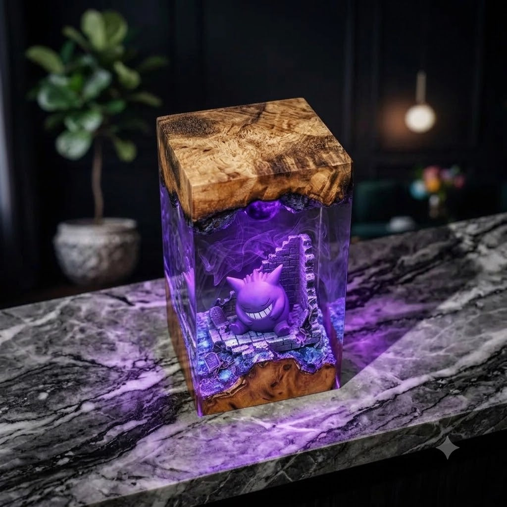 Lampe Fantôme Violet Souriant
