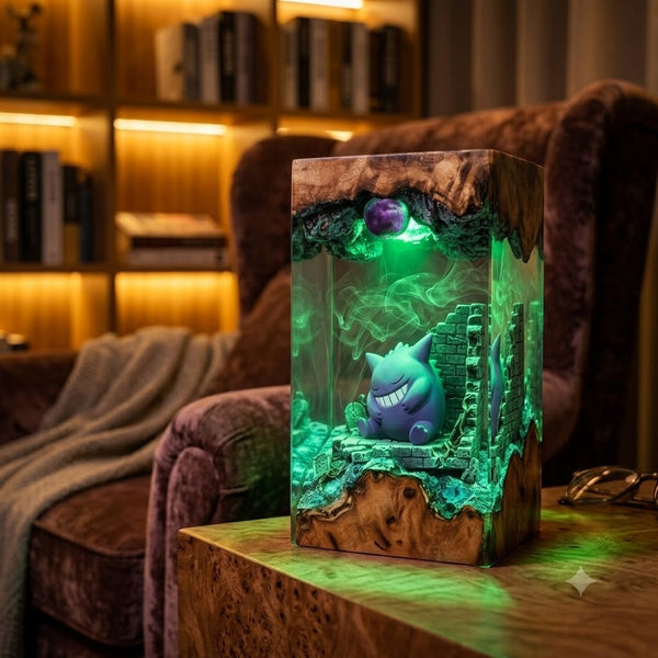 Lampe Fantôme Violet Souriant