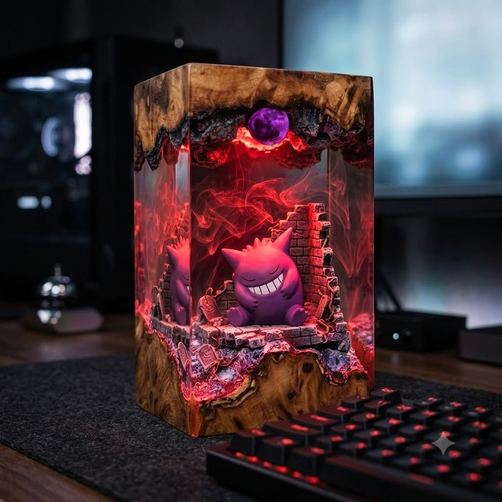 Lampe Fantôme Violet Souriant