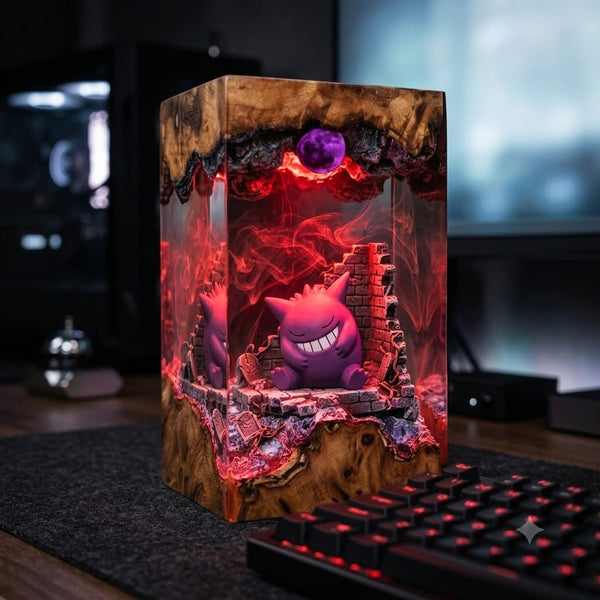 Lampe Fantôme Violet Souriant