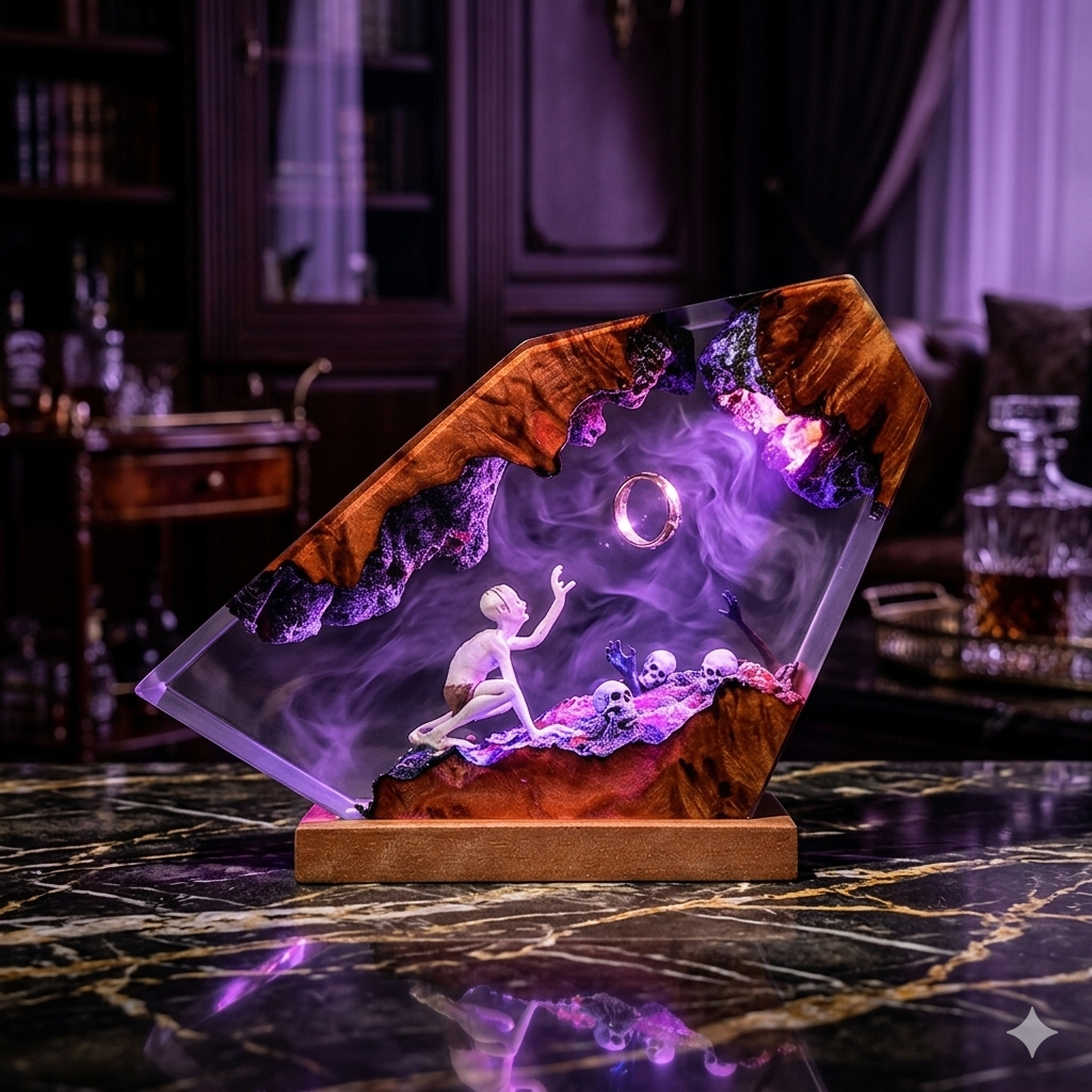 Lampe Créature et Anneau Doré
