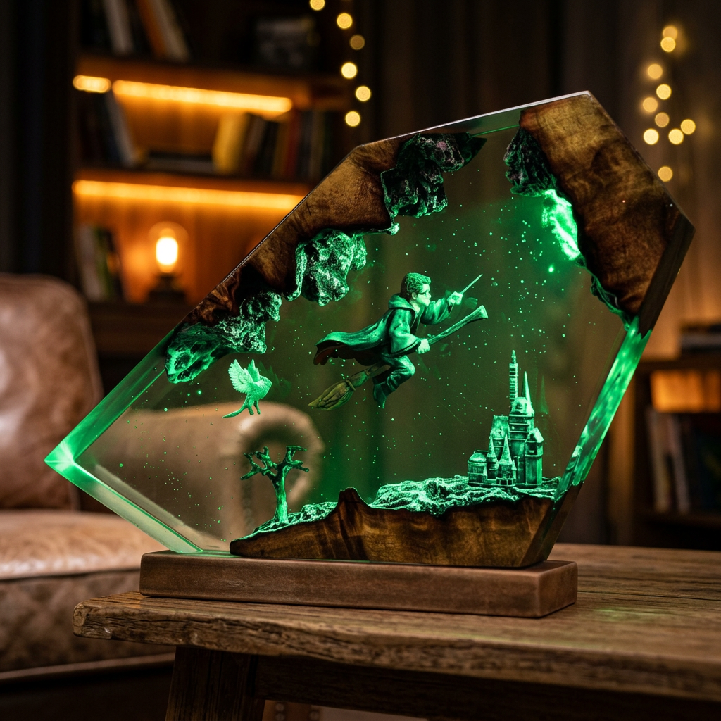 Lampe Jeune Sorcier en Vol