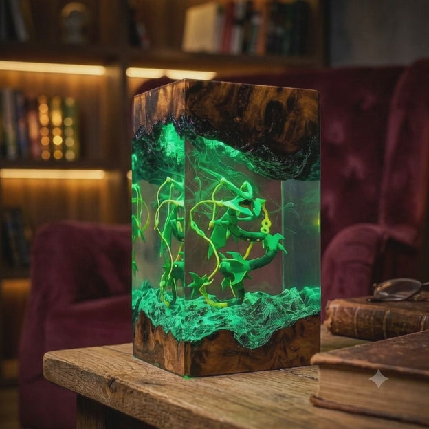 Lampe Dragon Serpent Vert