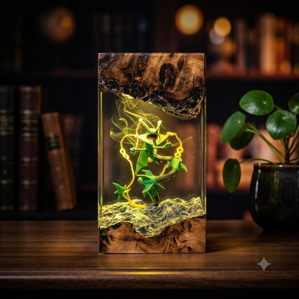 Lampe Dragon Serpent Vert