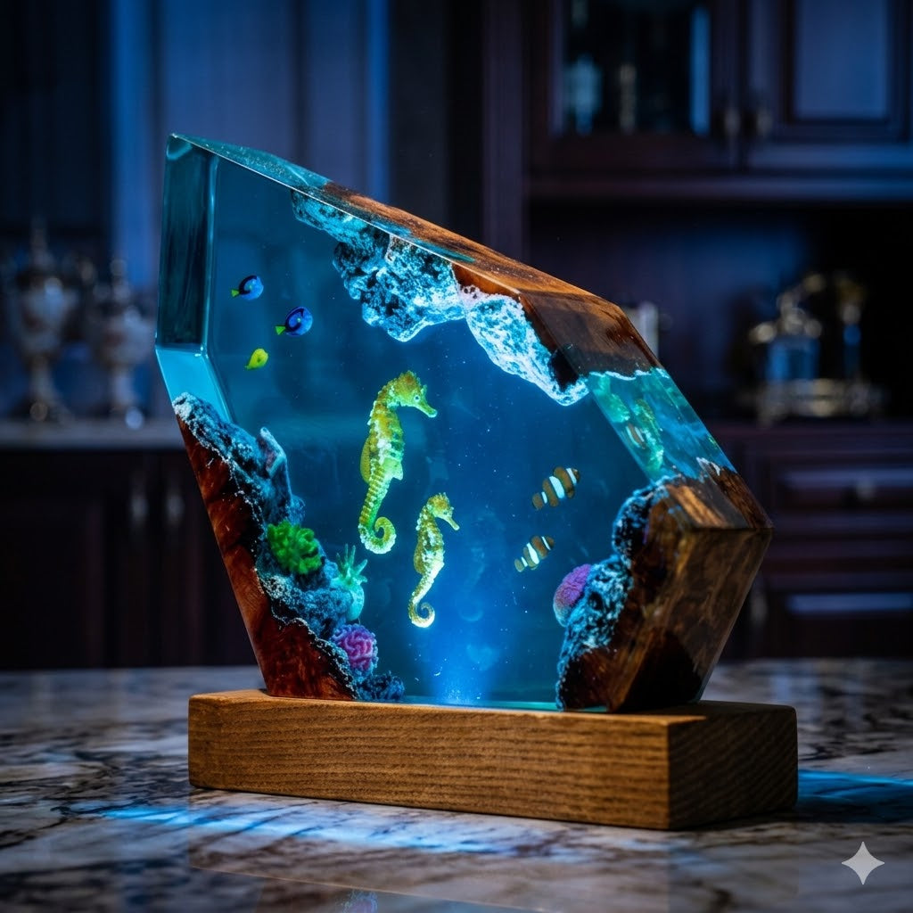 Lampe Hippocampes et Poissons Tropicaux Image secondaire du produit