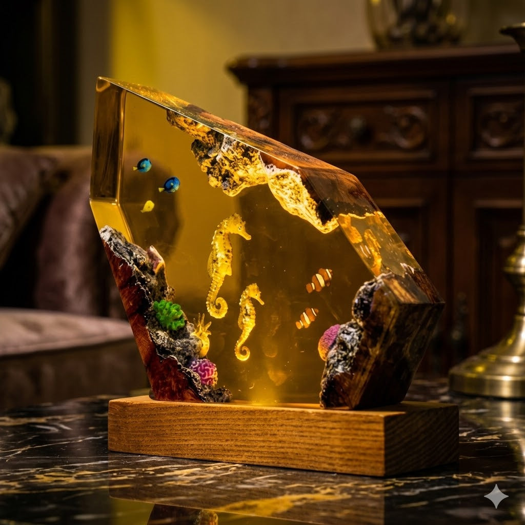 Lampe Hippocampes et Poissons Tropicaux
