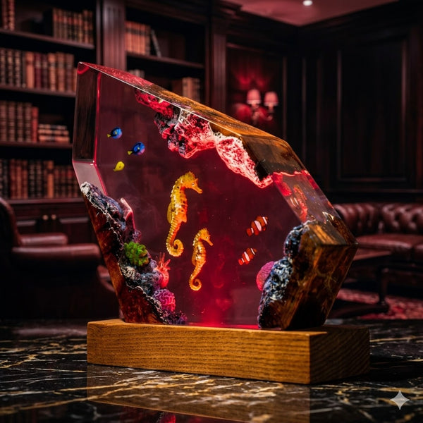 Lampe Hippocampes et Poissons Tropicaux
