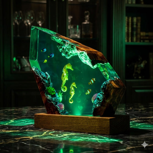 Lampe Hippocampes et Poissons Tropicaux