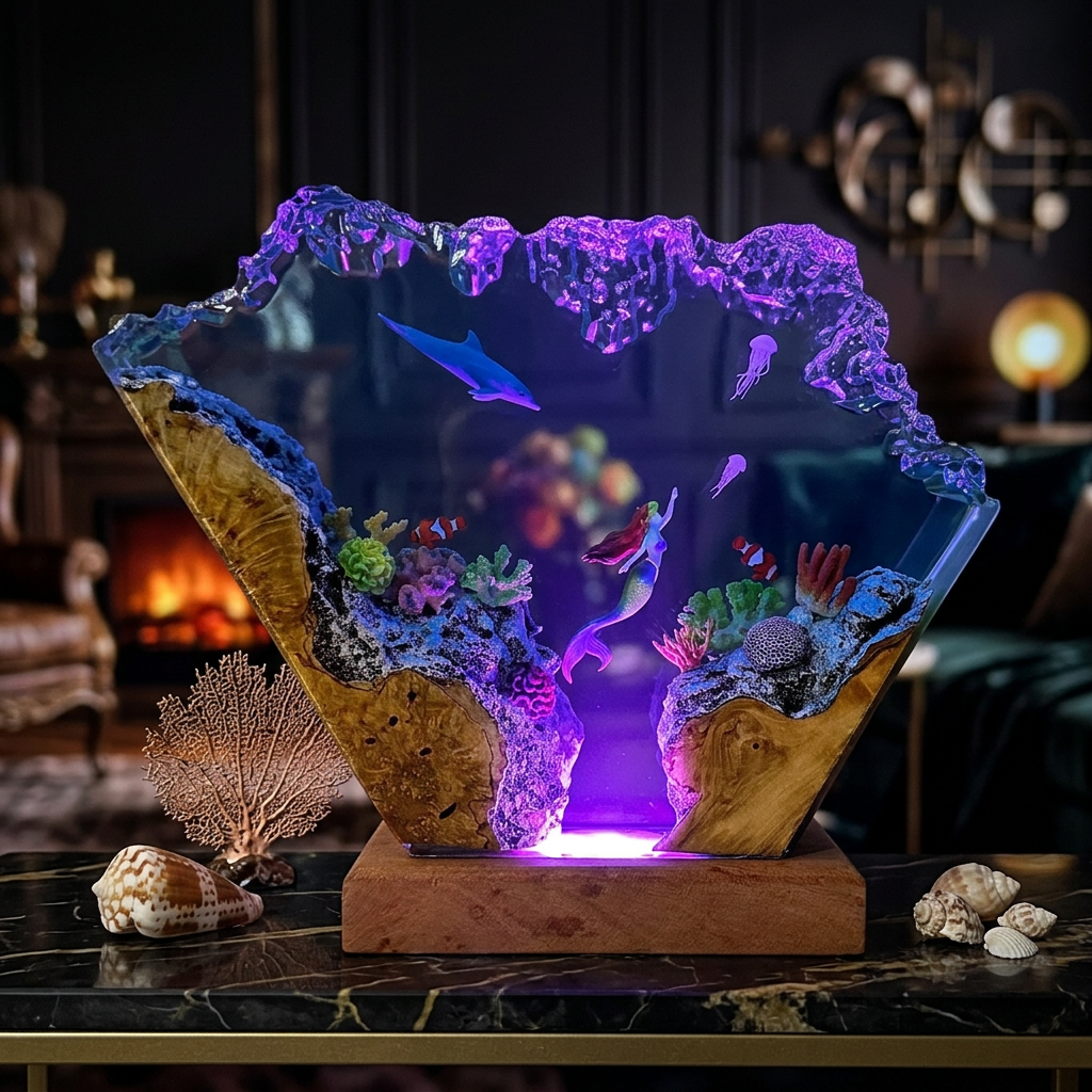 Lampe Sirène et Dauphin Image principale du produit
