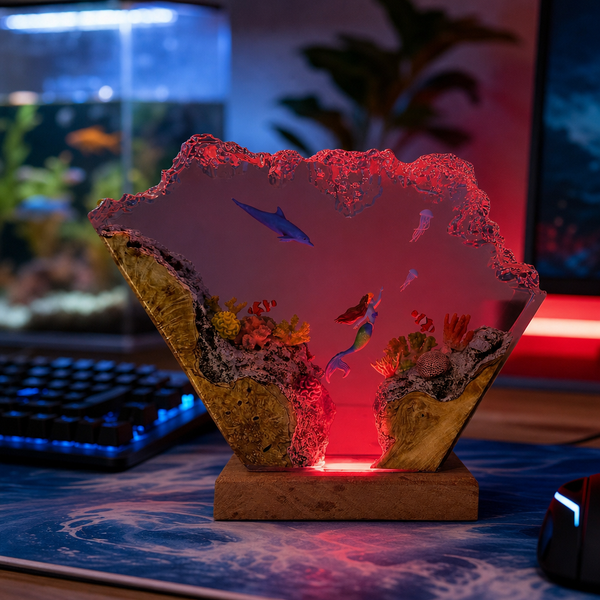 Lampe Sirène et Dauphin